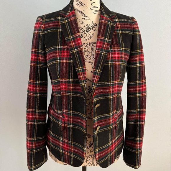 J. Crew Jackets & Blazers - NWT J.Crew | Wool Blazer | Red Plaid | Size 00